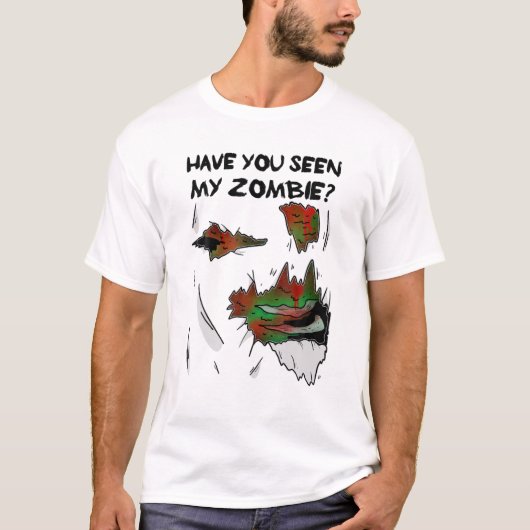 ゾンビ見た?- Joke おもしろい Halloween Tシャツ (正面)