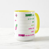 ゾンビ解毒剤…シーッ…ゾンビから人間へのインジケータ マグカップ (正面右)