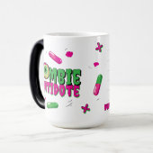 ゾンビ解毒剤…シーッ…ゾンビから人間へのインジケータ モーフィングマグカップ (正面左)