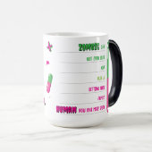 ゾンビ解毒剤…シーッ…ゾンビから人間へのインジケータ モーフィングマグカップ (正面右)