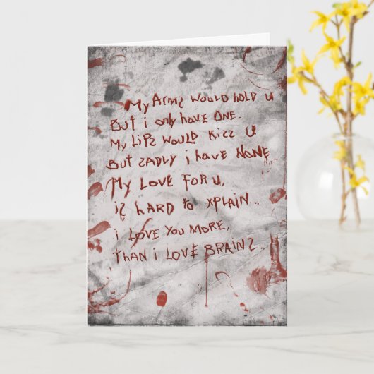 ゾンビ記念日 カード (黄色い花)