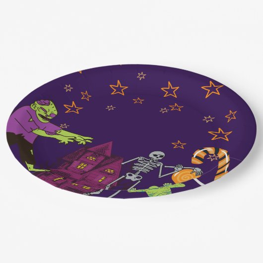 ゾンビ誕生日キッズパーティー紙プレート ペーパープレート (アングル)