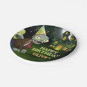 ゾンビ誕生日キッズ怖いモンスター ペーパープレート (アングル)