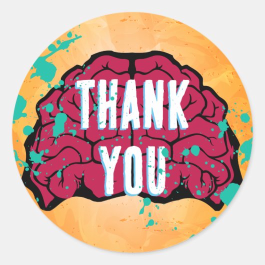 ゾンビ誕生日ハロウィンキッズパーティー ラウンドシール (正面)