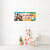 ゾンビ誕生日ハロウィンキッズパーティー 横断幕 (インサイチュ)