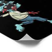 ゾンビ誕生日バロおもしろいン – かわいいゾンビキッズA ポスター (角)