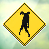 ゾンビ警告のハロウィーン ウィンドウサイン (シート3)