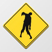 ゾンビ警告のハロウィーン ウィンドウサイン (シート)