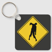 ゾンビ警告のハロウィーン キーホルダー (正面)