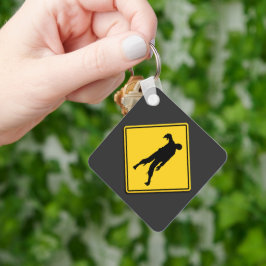 ゾンビ警告のハロウィーン キーホルダー