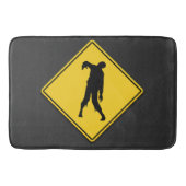 ゾンビ警告のハロウィーン バスマット (正面)