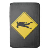 ゾンビ警告のハロウィーン バスマット (正面縦)