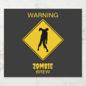ゾンビ警告のハロウィーン ビールラベル (シングルラベル)