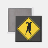 ゾンビ警告のハロウィーン マグネット (正面/裏面)