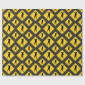 ゾンビ警告のハロウィーン ラッピングペーパー (フラット)