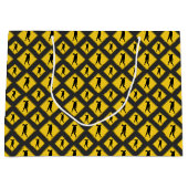 ゾンビ警告のハロウィーン ラージペーパーバッグ (正面)