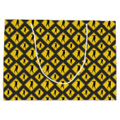 ゾンビ警告のハロウィーン ラージペーパーバッグ (裏面)