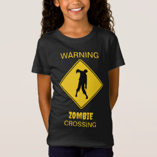 ゾンビ警告のハロウィーン Tシャツ