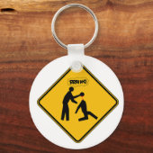ゾンビ警告標識 キーホルダー (正面)