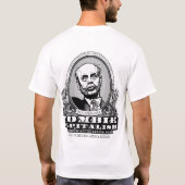 ゾンビ資本主義シャツ Tシャツ (裏面)