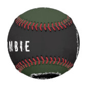 ゾンビ野球 – ブラック&グリーン 野球ボール (裏面)