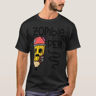 ゾンビ鉛筆 ハロウィン ホリデー おどろおどろしい Tシャツ