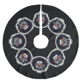 ゾンビ顔サークル ブラッシュドポリエステルツリースカート (正面)