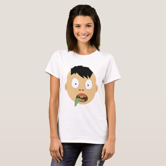 ゾンビ顔式 Tシャツ (正面フル)