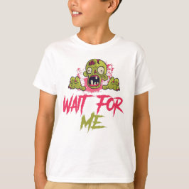 ゾンビ顔,ハッピーハローウィン，黒，ピンク  Tシャツ