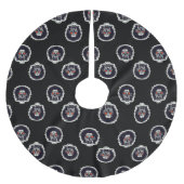 ゾンビ顔 ブラッシュドポリエステルツリースカート (正面)