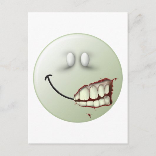 ゾンビ顔 ポストカード (正面)