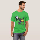 ゾンビ風ハロウィンサッカー選手 メンズ Tシャツ (正面フル)