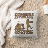 ゾンビ食べの脳はあなたは安全を心配しおもしろいない クッション (ブランケット)