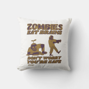 ゾンビ食べの脳はあなたは安全を心配しおもしろいない クッション