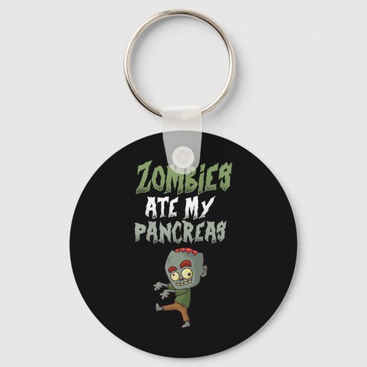ゾンビ食べー私の膵臓T1dタイプ1糖尿病ガールK キーホルダー (正面)