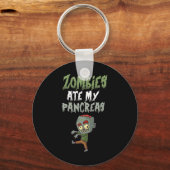 ゾンビ食べー私の膵臓T1dタイプ1糖尿病ガールK キーホルダー (正面)