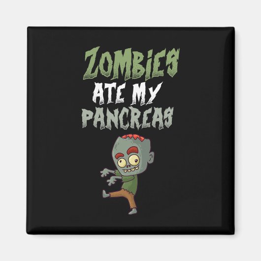 ゾンビ食べー私の膵臓T1dタイプ1糖尿病ガールK マグネット (正面)