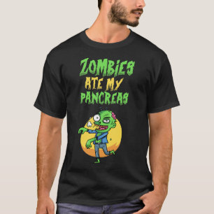 ゾンビ食べー私の膵臓T1dタイプ1糖尿病女の子 Tシャツ