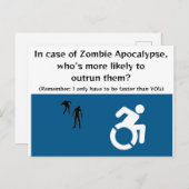 ゾンビ黙示録で車いすユーザーが脱出 ポストカード (正面/裏面)