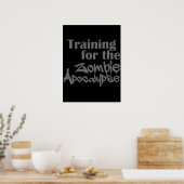 ゾンビ黙示録のトレーニングおもしろい ポスター (キッチン)