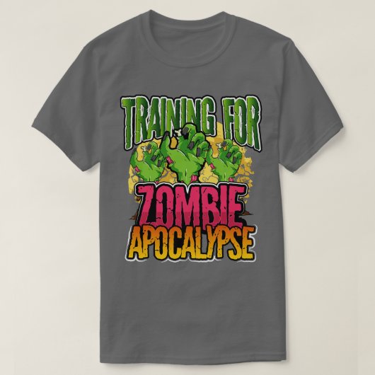 ゾンビ黙示録のトレーニング Tシャツ (デザイン正面)