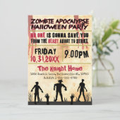 ゾンビ黙示録ハローウィンパーティ 招待状 (スタンド正面)