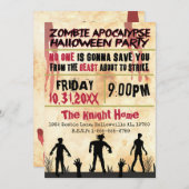 ゾンビ黙示録ハローウィンパーティ 招待状 (正面/裏面)