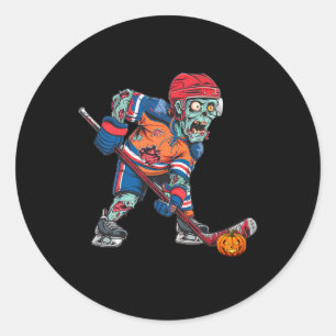 ゾンビ アイスホッケー選手 楽しいハロウィンコスチューム スケート ラウンドシール