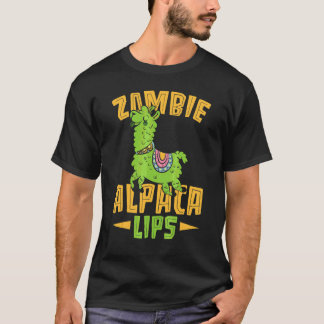 ゾンビ アルパカリップス ラマ アルパカのささやき手 Tシャツ