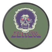 ゾンビ – オレンジ色の目 アイスホッケーパック (正面)