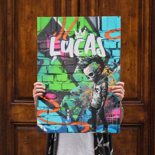 ゾンビ グラフィティ 部屋 デコ モノグラム ドア ポスター