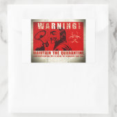 ゾンビ、サイン 長方形シール (バッグ)