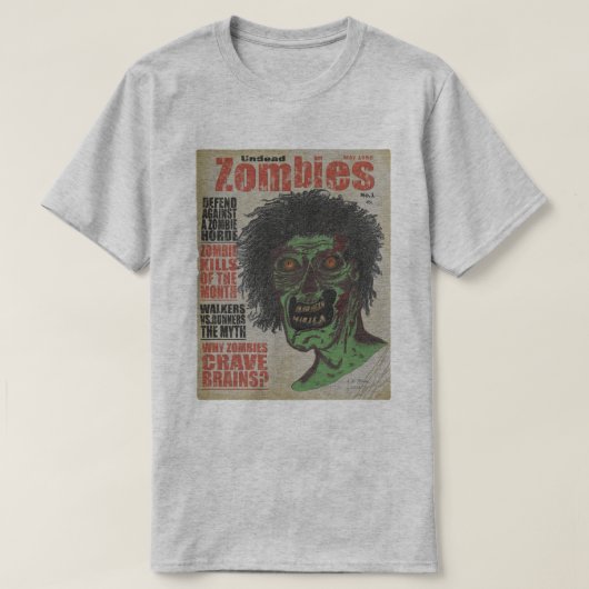ゾンビ - ザ・マガジン Tシャツ (デザイン正面)