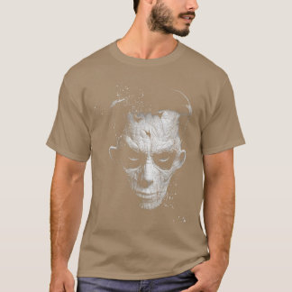ゾンビ スケアリー ヒエログリフ フェイス アンデッド ホラー ゴシック Tシャツ